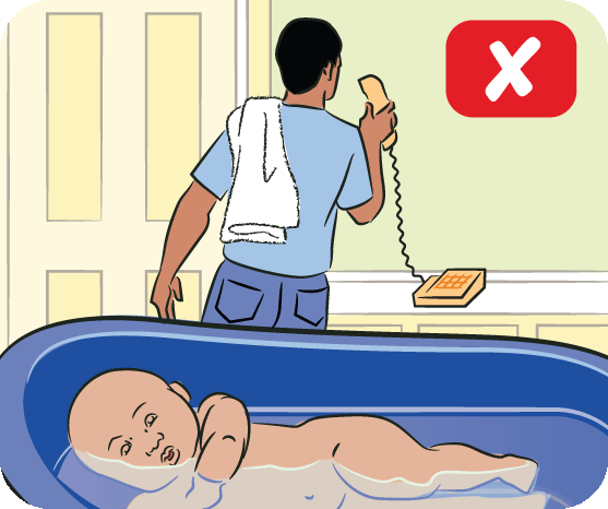 Bathing a newborn: in pictures