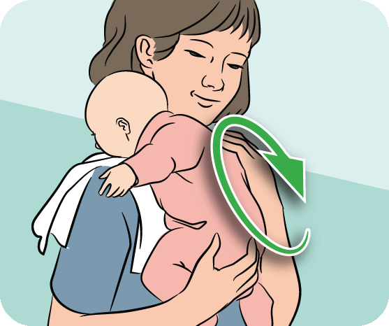 Newborn wind and burping: in pictures