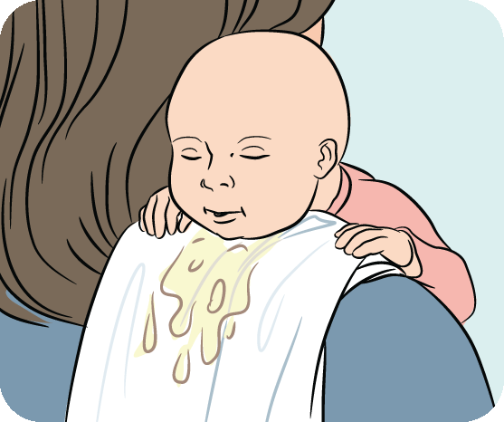 Newborn wind and burping: in pictures