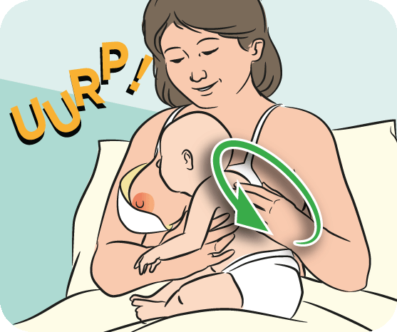 Newborn wind and burping: in pictures