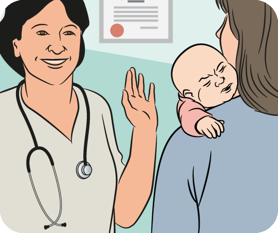 Newborn wind and burping: in pictures