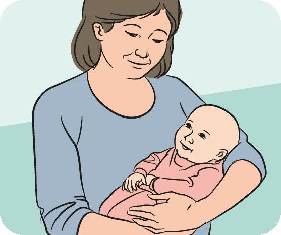 Newborn wind and burping: in pictures