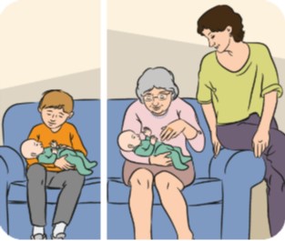 Help others to hold your baby. 