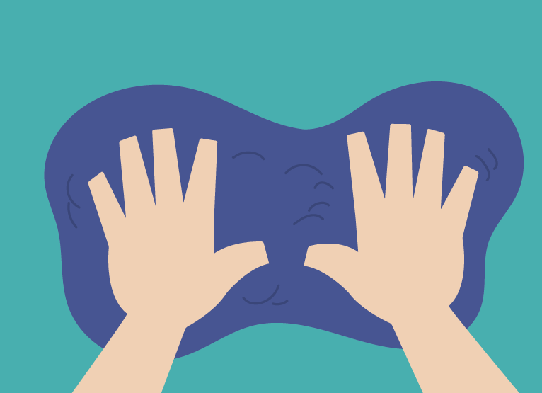 Illustration of How to make playdough Step 4
