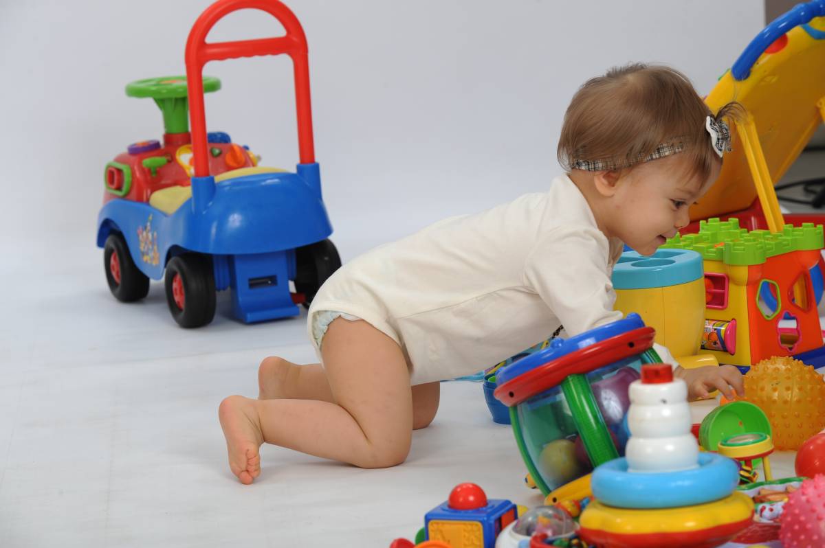 A child with toys