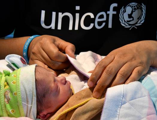 A baby born prematurely in the Bishkek maternity hospital in Kyrgyzstan.