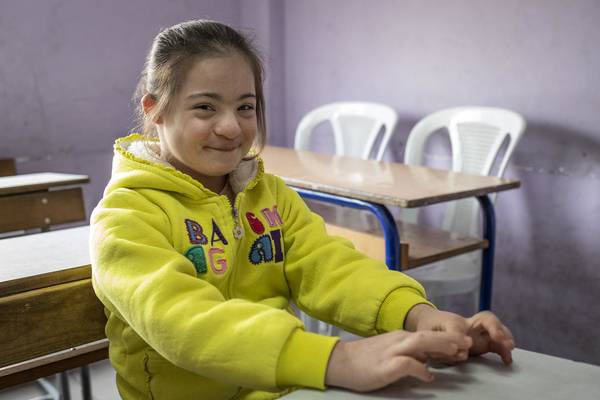 Girl with Down syndrome