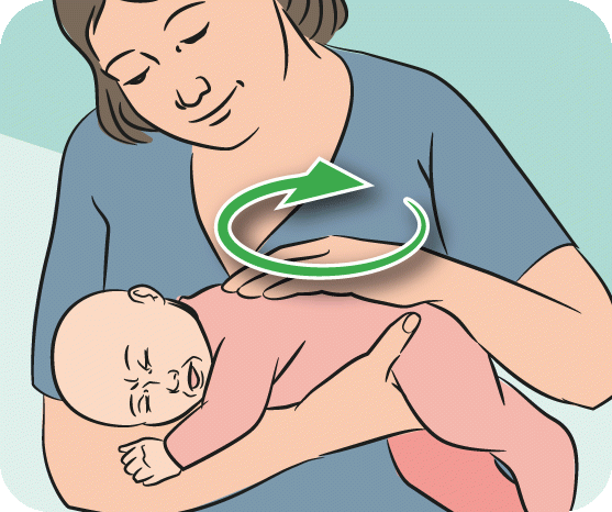 Newborn wind and burping: in pictures