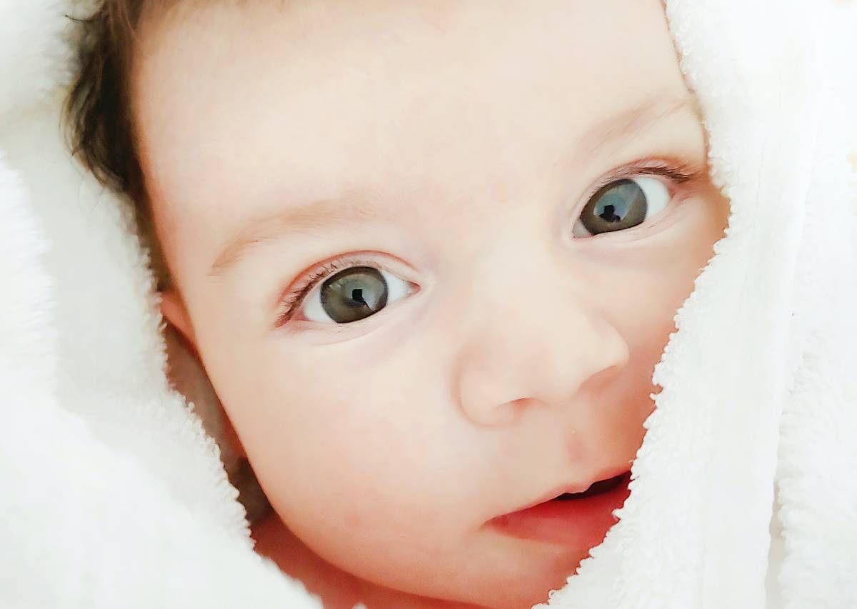 Bathing a newborn