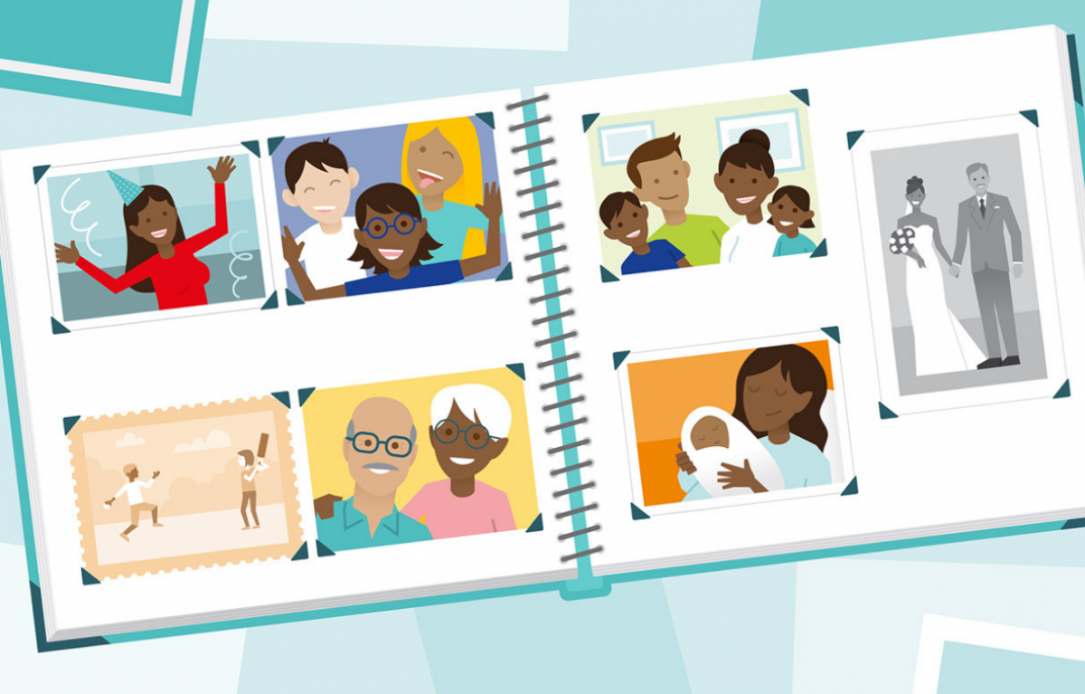 Illustration of Family photos