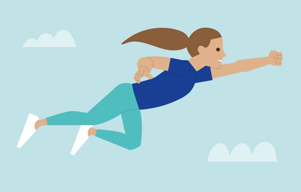 Illustration of Flying imagination
