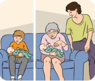Help others to hold your baby.