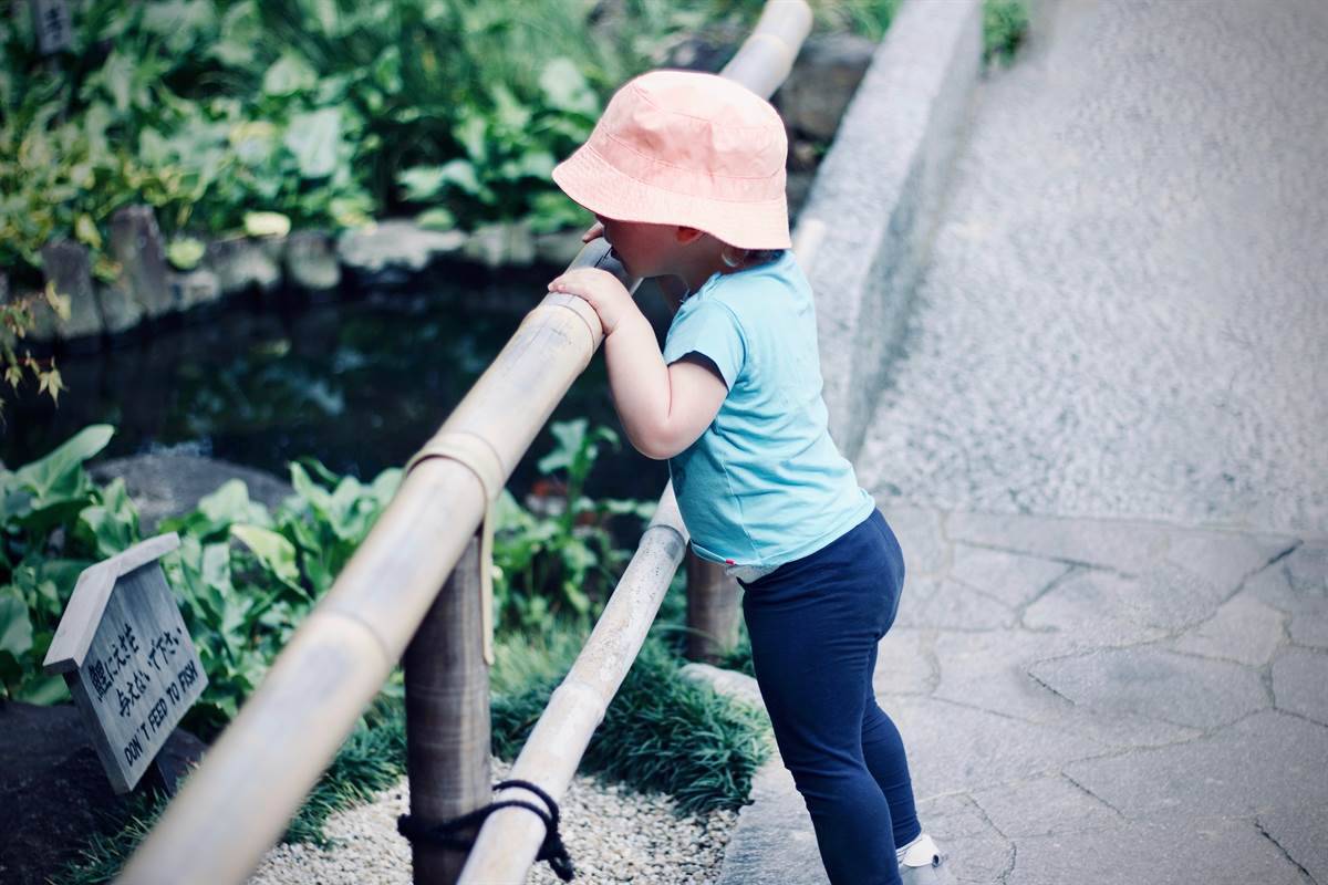 toddler playing outside
