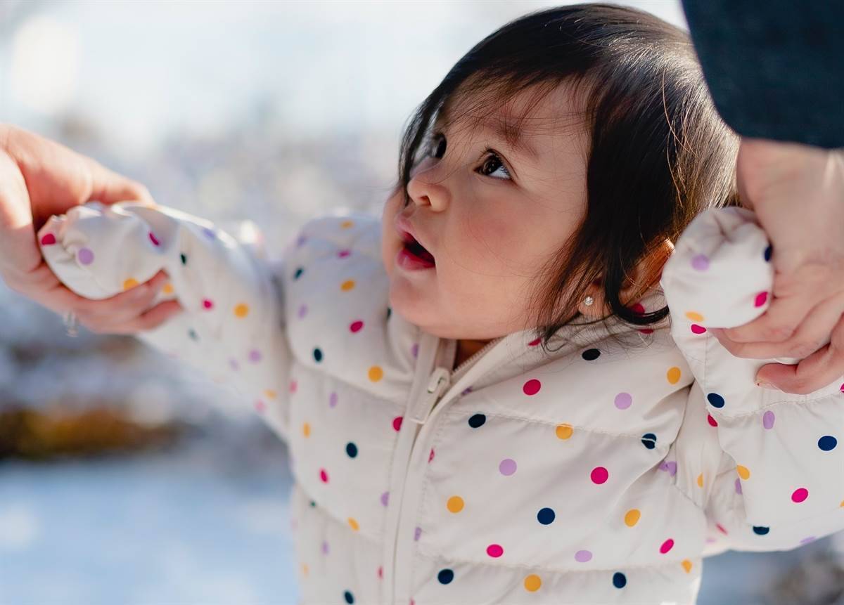 toddler playing outside