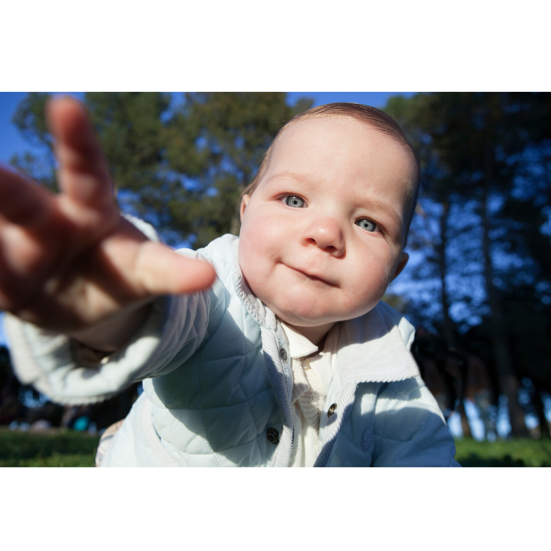 A child moving his or her hand