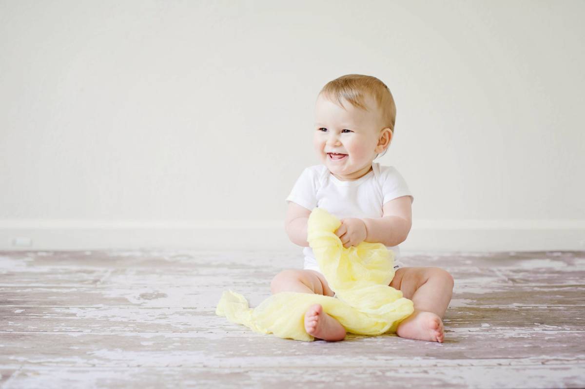 A smiling toddler