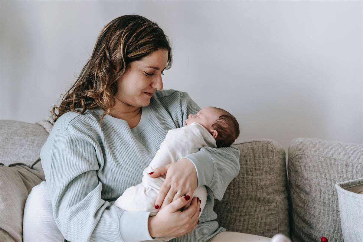 A mother with her baby