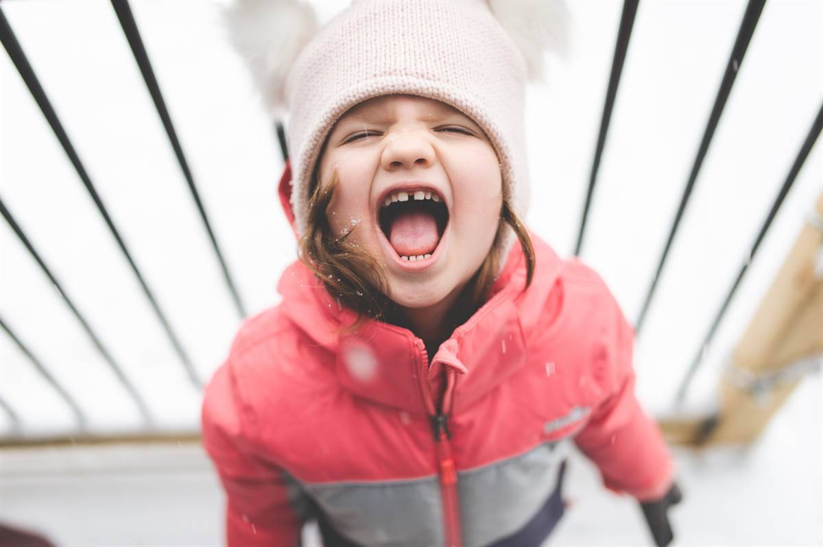 A screaming child 