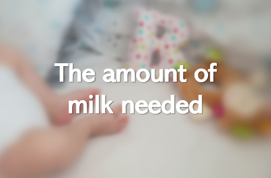 the amount of milk needed