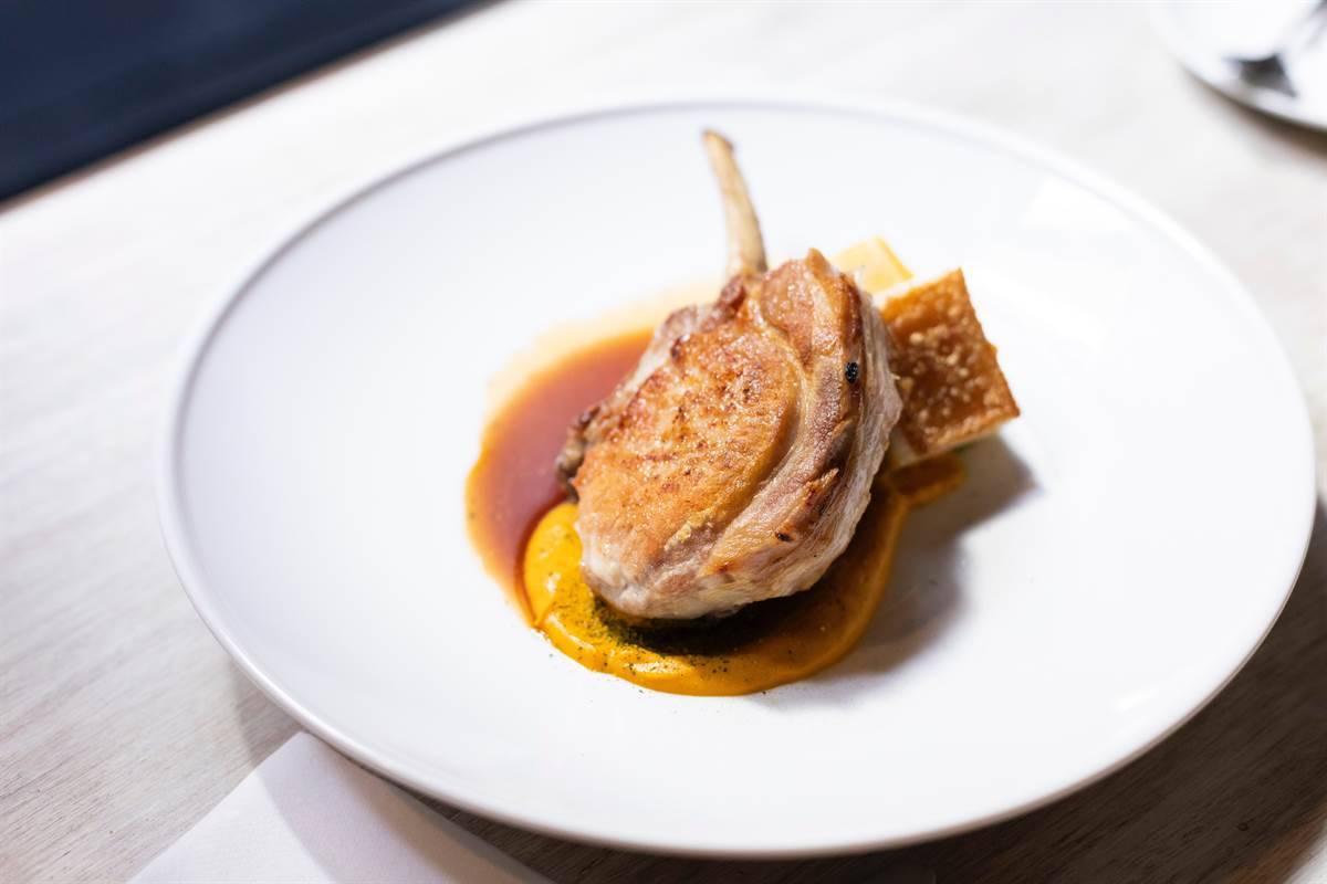 lamb served on plate