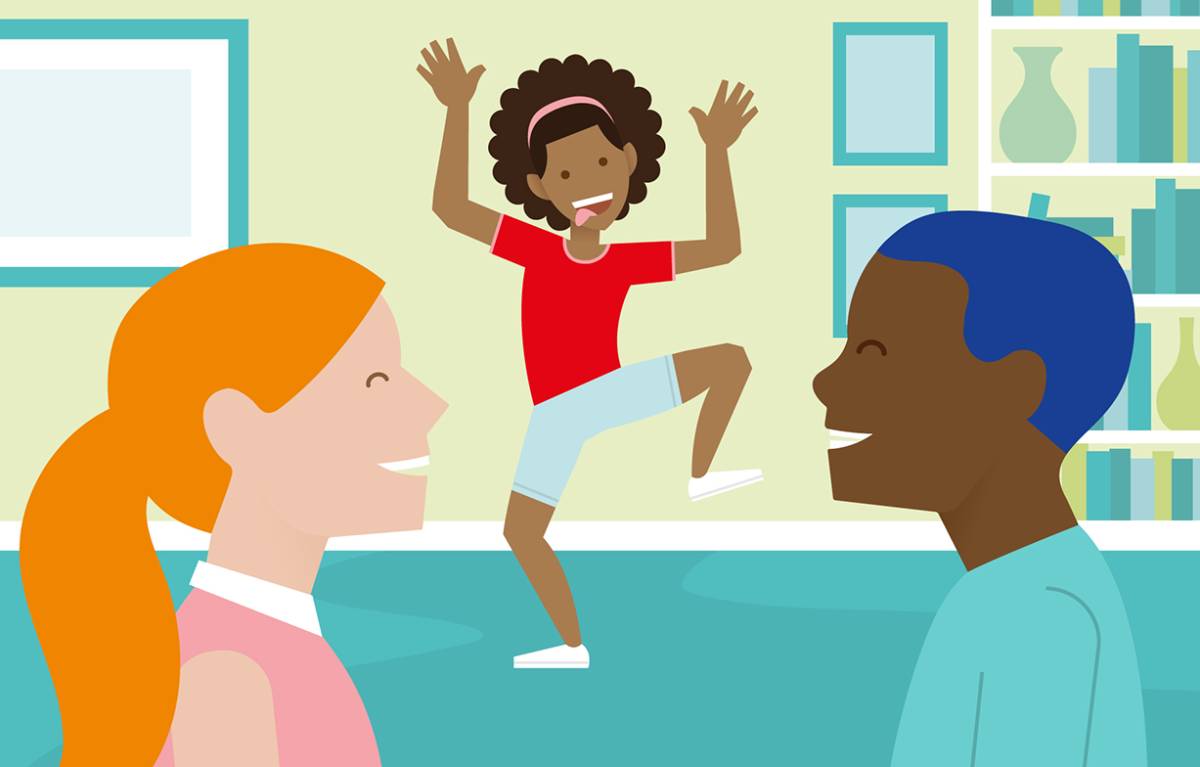 cartoon girls playing charades 