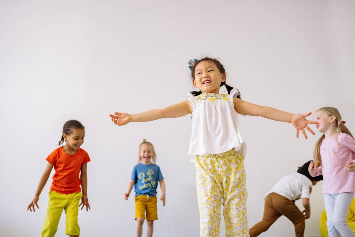 children dancing together