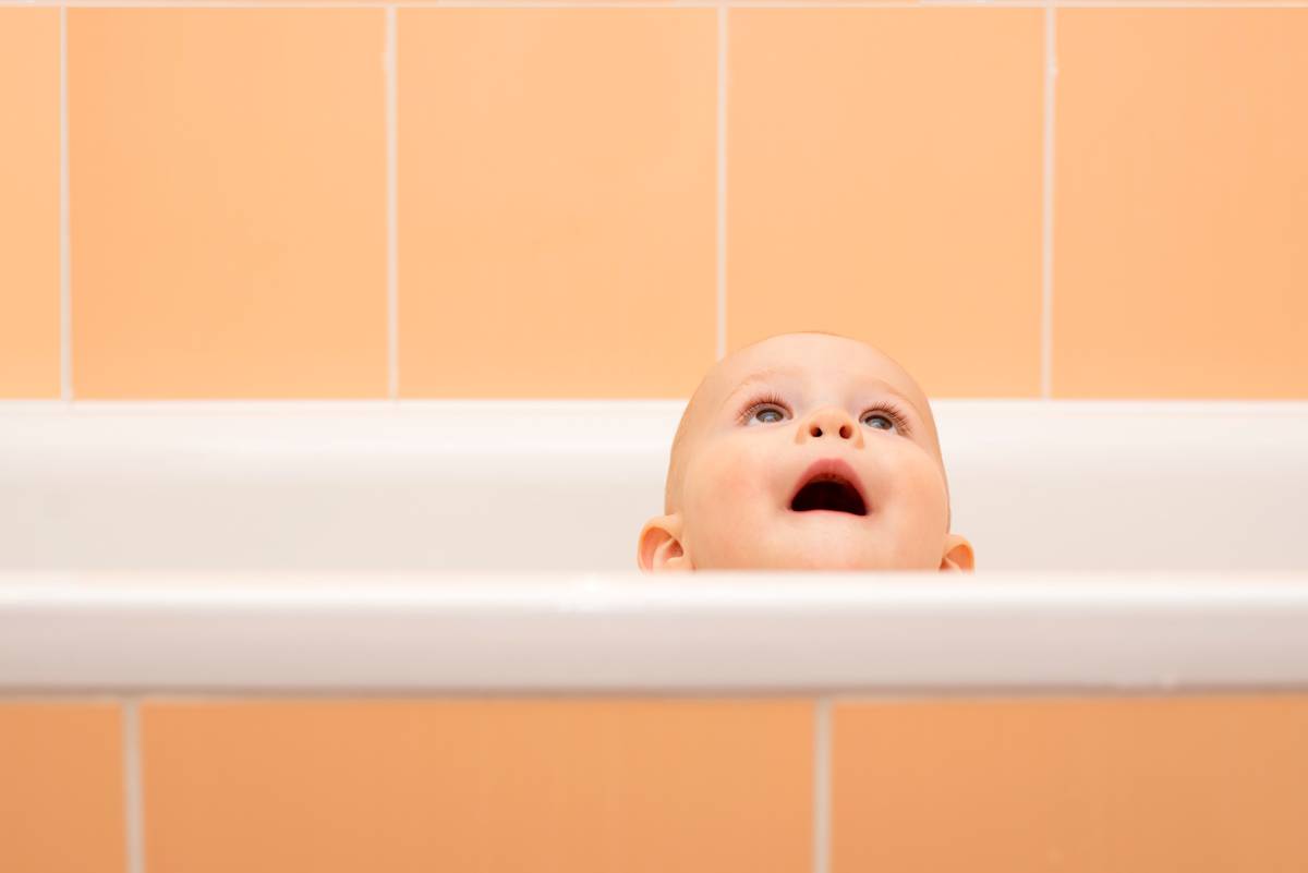 baby in a bathtub 