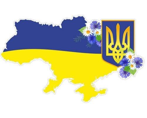 Карта і герб України