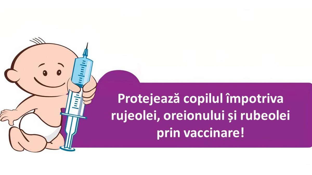 Message - Protejeaza copilul impotriva rujeolei, oreionului și rubeolei prin vaccinare 