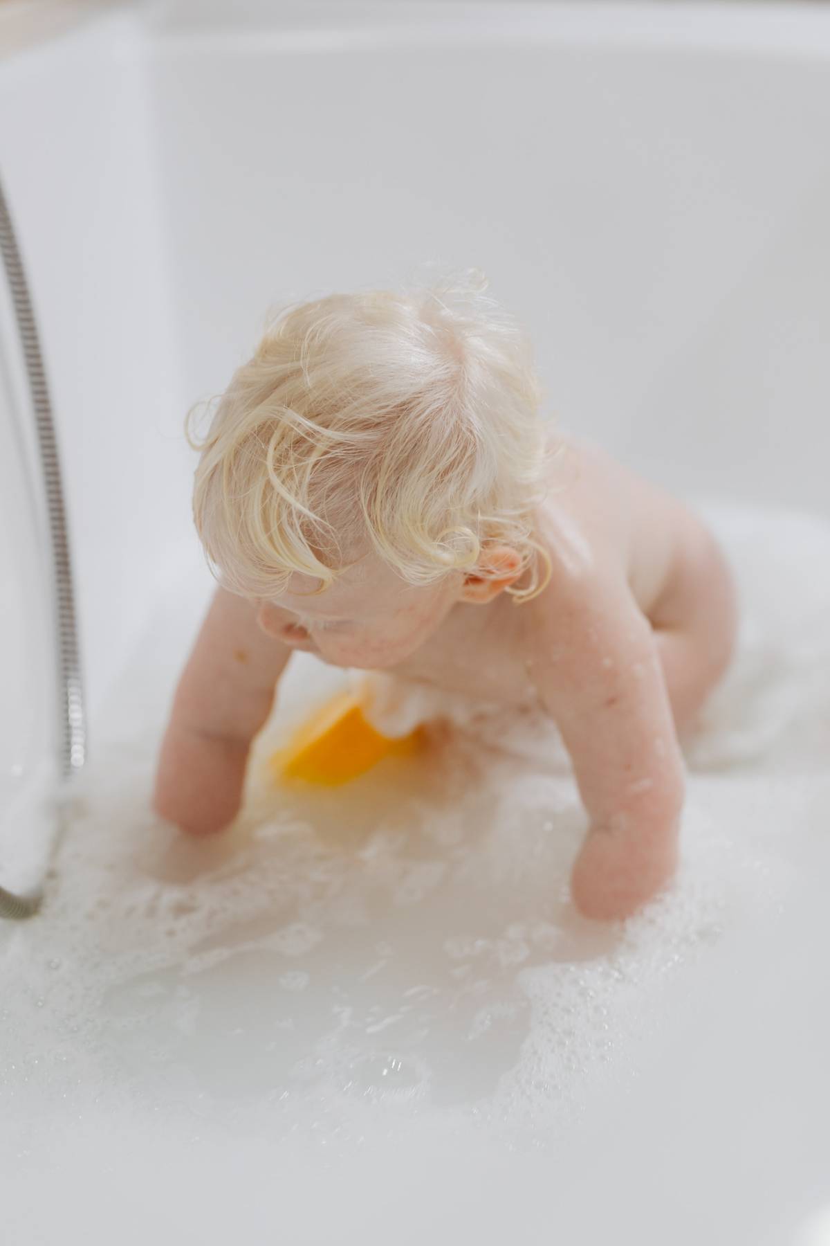 playing in a bath