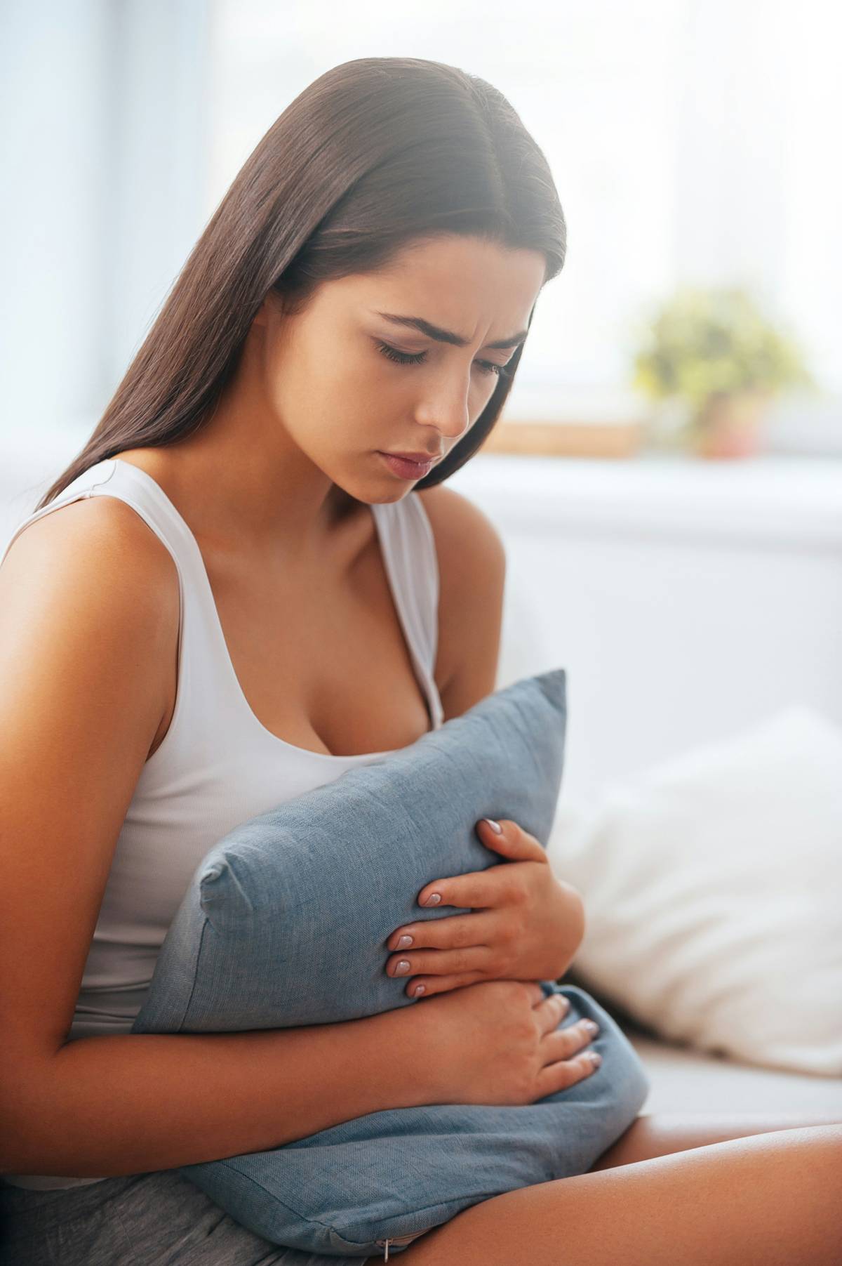 Woman suffering from miscarriage