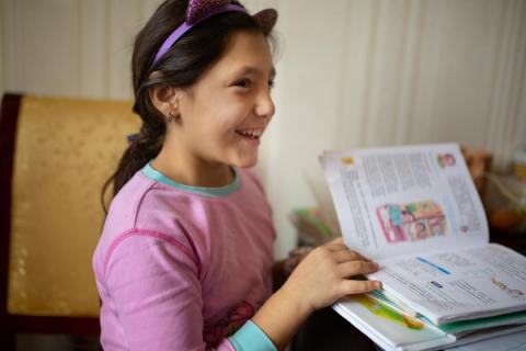 A girl with a book
