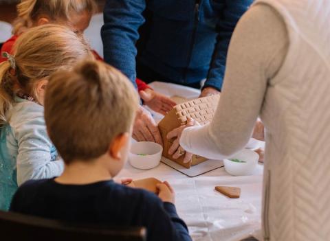 Children helping their parents