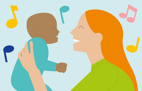illustration of Singing nursery rhymes