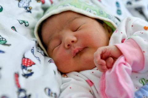 Newborn baby in Kyrgyzstan