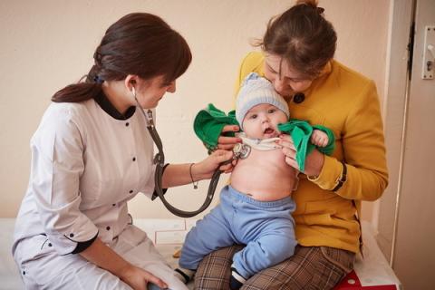 Five (m.o.)  baby boy prior to immunization.