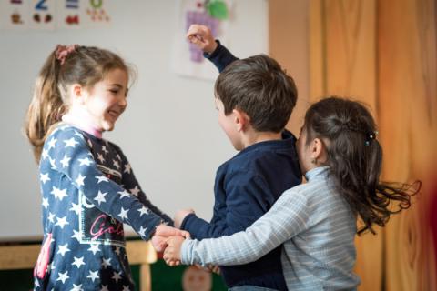 Toddlers playing.