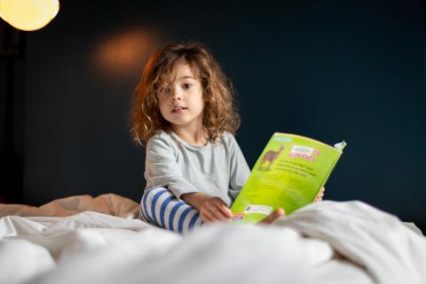 Girl reading a book