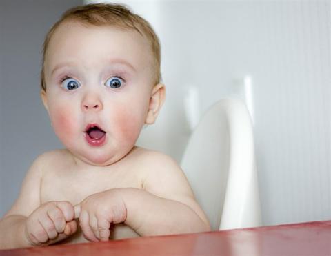 A surprised child