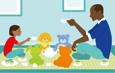 Illustration of Animal tea party