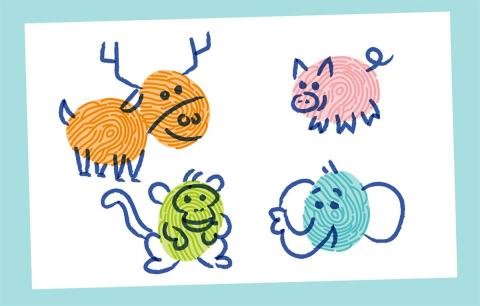 Illustration of Fingerprint animals