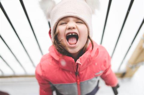 A screaming child 