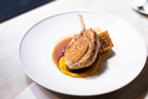 lamb served on plate