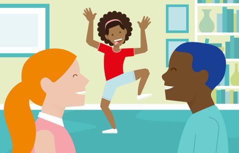 cartoon girls playing charades 