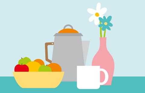cartoon of a still life
