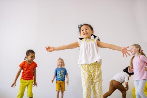 children dancing together