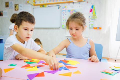 Two children playing