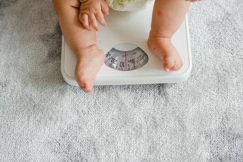 Baby on scale