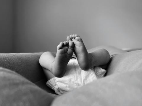 Child in diaper