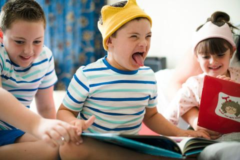 Children laughing
